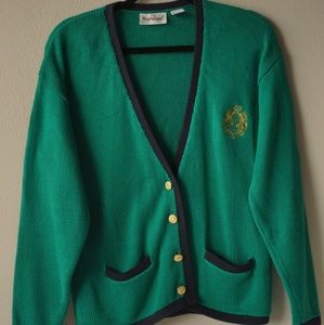 Vintage Weather Vane V Neck Cardigan